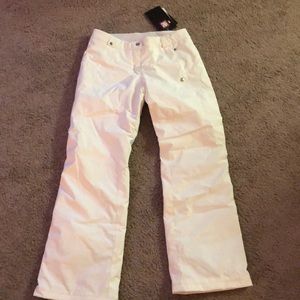 White snow pants